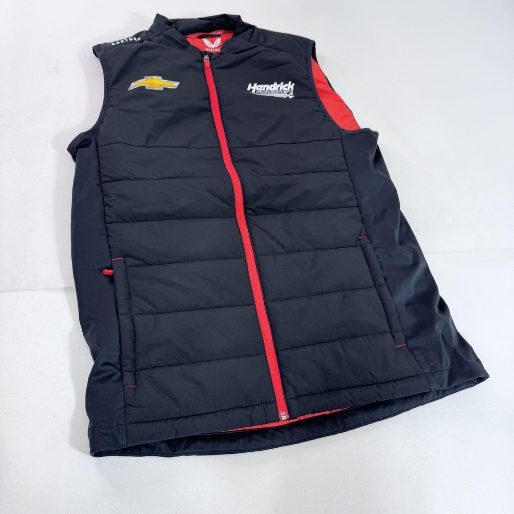 Hendrick Motorsports Jacket Mens Medium Black NASCAR Racing Chevrolet Castore